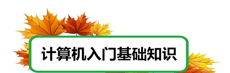 电脑知识入门（从零开始了解电脑）